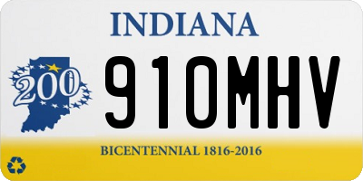 IN license plate 910MHV