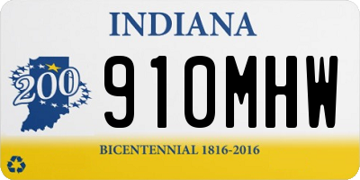 IN license plate 910MHW