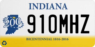 IN license plate 910MHZ