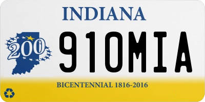 IN license plate 910MIA