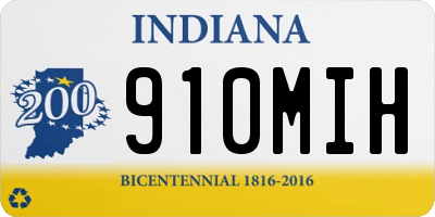IN license plate 910MIH