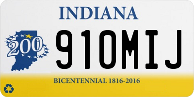 IN license plate 910MIJ