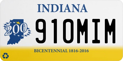 IN license plate 910MIM