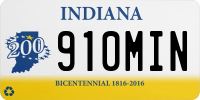 IN license plate 910MIN