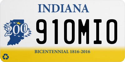 IN license plate 910MIO