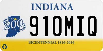 IN license plate 910MIQ