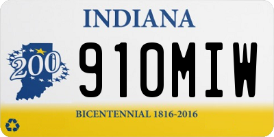 IN license plate 910MIW