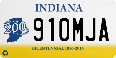 IN license plate 910MJA