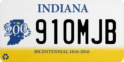 IN license plate 910MJB