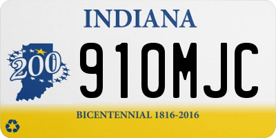 IN license plate 910MJC