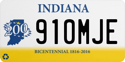 IN license plate 910MJE