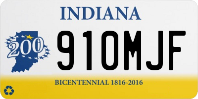 IN license plate 910MJF