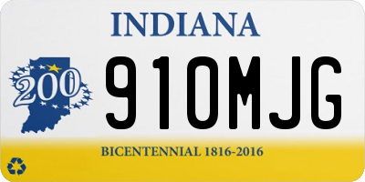 IN license plate 910MJG