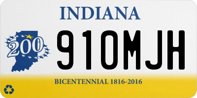 IN license plate 910MJH