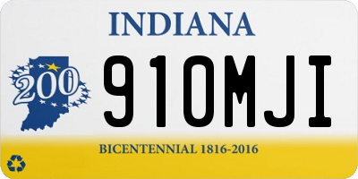IN license plate 910MJI