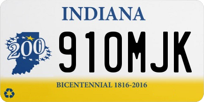 IN license plate 910MJK