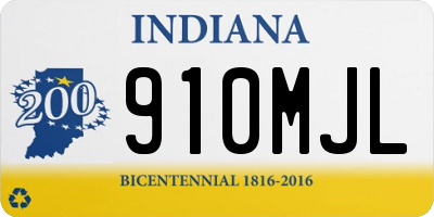 IN license plate 910MJL
