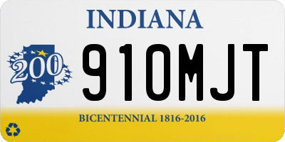 IN license plate 910MJT