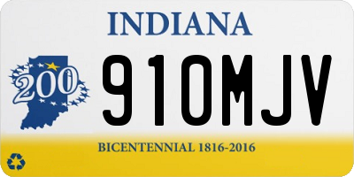 IN license plate 910MJV