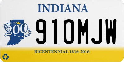 IN license plate 910MJW