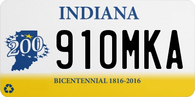 IN license plate 910MKA