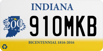 IN license plate 910MKB