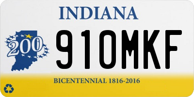 IN license plate 910MKF