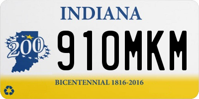IN license plate 910MKM