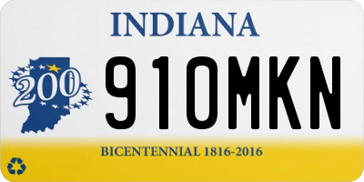 IN license plate 910MKN