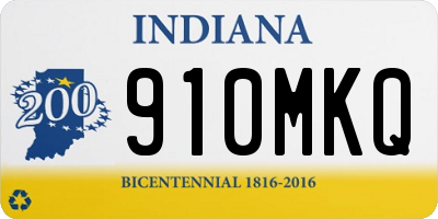 IN license plate 910MKQ
