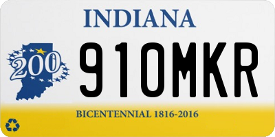 IN license plate 910MKR