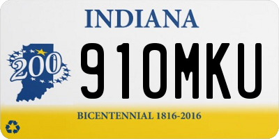 IN license plate 910MKU