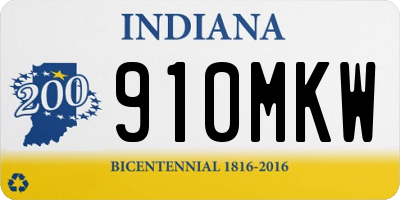 IN license plate 910MKW