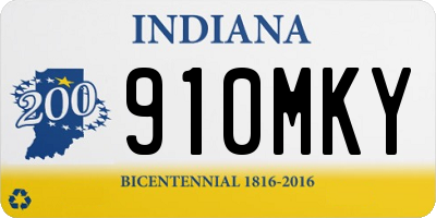 IN license plate 910MKY
