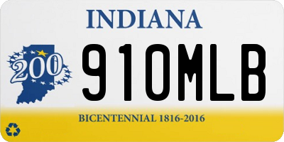 IN license plate 910MLB