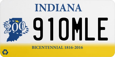 IN license plate 910MLE