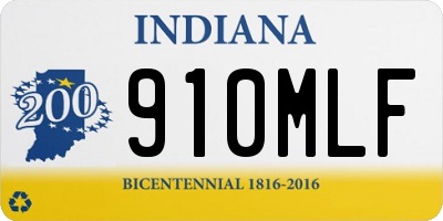 IN license plate 910MLF