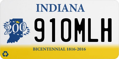 IN license plate 910MLH
