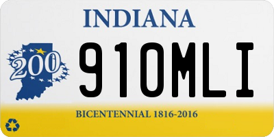 IN license plate 910MLI