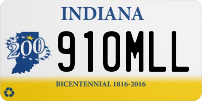 IN license plate 910MLL