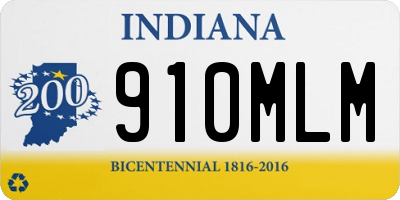 IN license plate 910MLM