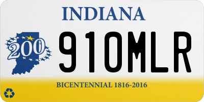 IN license plate 910MLR