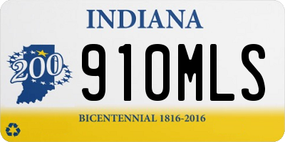 IN license plate 910MLS