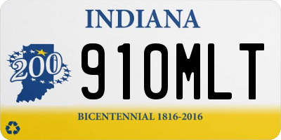 IN license plate 910MLT
