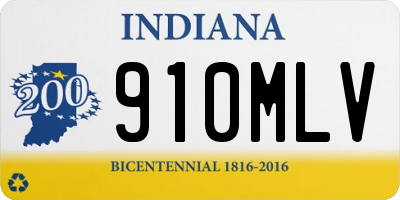 IN license plate 910MLV