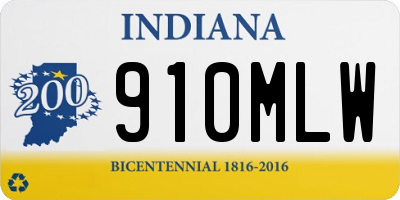 IN license plate 910MLW