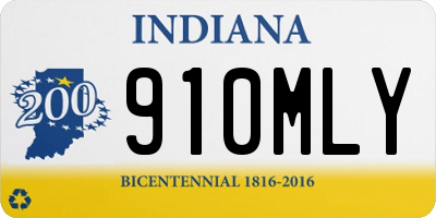 IN license plate 910MLY