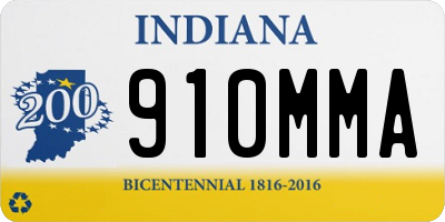 IN license plate 910MMA