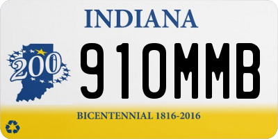 IN license plate 910MMB