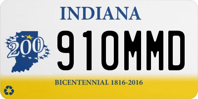IN license plate 910MMD